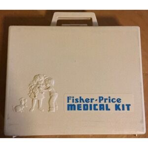 Vintage 1977 Fisher Price Medical Kit Doctor/Nurse Play Set #936 Complete w/Case